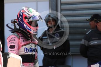 World © Octane Photographic Ltd. Formula 1 – Monaco GP - Qualifying. Sahara Force India VJM11 - Sergio Perez. Monte-Carlo. Saturday 26th May 2018.