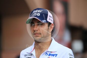 World © Octane Photographic Ltd. Formula 1 – Monaco GP - Paddock. Sahara Force India VJM11 - Sergio Perez. Monte-Carlo. Sunday 27th May 2018.