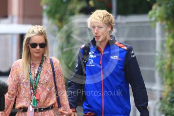 World © Octane Photographic Ltd. Formula 1 – Monaco GP - Paddock. Scuderia Toro Rosso STR13 – Brendon Hartley. Monte-Carlo. Sunday 27th May 2018.