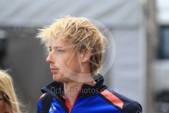 World © Octane Photographic Ltd. Formula 1 – Monaco GP - Paddock. Scuderia Toro Rosso STR13 – Brendon Hartley. Monte-Carlo. Sunday 27th May 2018.