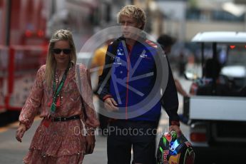 World © Octane Photographic Ltd. Formula 1 – Monaco GP - Paddock. Scuderia Toro Rosso STR13 – Brendon Hartley. Monte-Carlo. Sunday 27th May 2018.