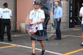 World © Octane Photographic Ltd. Formula 1 – Monaco GP - Paddock. Sahara Force India VJM11 - Sergio Perez. Monte-Carlo. Sunday 27th May 2018.