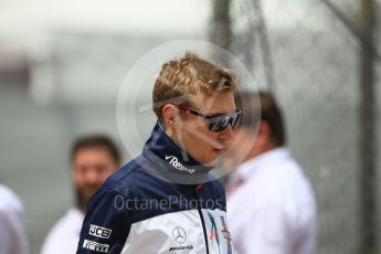 World © Octane Photographic Ltd. Formula 1 – Monaco GP - Paddock. Williams Martini Racing FW41 – Sergey Sirotkin. Monte-Carlo. Thursday 24th May 2018.