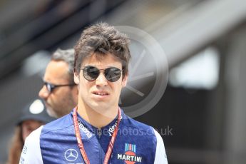 World © Octane Photographic Ltd. Formula 1 – Monaco GP - Paddock. Williams Martini Racing FW41 – Lance Stroll. Monte-Carlo. Thursday 24th May 2018.