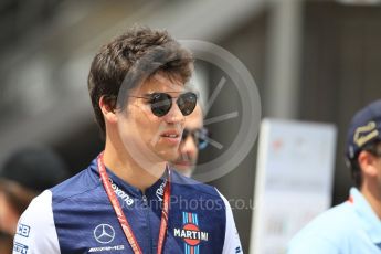 World © Octane Photographic Ltd. Formula 1 – Monaco GP - Paddock. Williams Martini Racing FW41 – Lance Stroll. Monte-Carlo. Thursday 24th May 2018.
