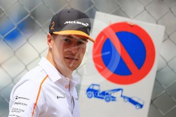 World © Octane Photographic Ltd. Formula 1 – Monaco GP - Paddock. McLaren MCL33 – Stoffel Vandoorne. Monte-Carlo. Thursday 24th May 2018.