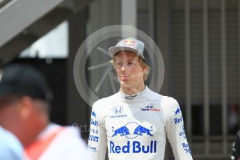 World © Octane Photographic Ltd. Formula 1 – Monaco GP - Paddock. Scuderia Toro Rosso STR13 – Brendon Hartley. Monte-Carlo. Thursday 24th May 2018.
