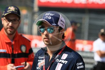 World © Octane Photographic Ltd. Formula 1 – Monaco GP - Paddock. Sahara Force India VJM11 - Sergio Perez. Monte-Carlo. Thursday 24th May 2018.