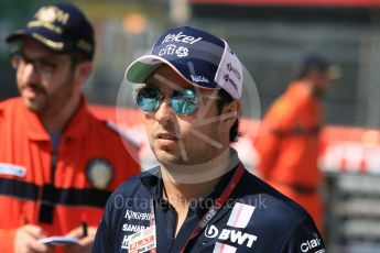 World © Octane Photographic Ltd. Formula 1 – Monaco GP - Paddock. Sahara Force India VJM11 - Sergio Perez. Monte-Carlo. Thursday 24th May 2018.