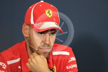 World © Octane Photographic Ltd. Formula 1 – Monaco GP –Drivers Press Conference. Scuderia Ferrari – Sebastian Vettel. Monte-Carlo. Wednesday 23rd May 2018.