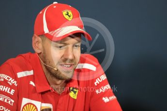 World © Octane Photographic Ltd. Formula 1 – Monaco GP –Drivers Press Conference. Scuderia Ferrari – Sebastian Vettel. Monte-Carlo. Wednesday 23rd May 2018.