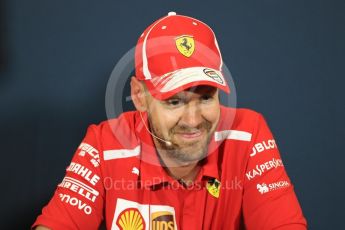 World © Octane Photographic Ltd. Formula 1 – Monaco GP –Drivers Press Conference. Scuderia Ferrari – Sebastian Vettel. Monte-Carlo. Wednesday 23rd May 2018.