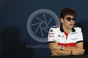 World © Octane Photographic Ltd. Formula 1 – Monaco GP –Drivers Press Conference. Haas F1 Team –Alfa Romeo Sauber F1 Team – Charles Leclerc. Monte-Carlo. Wednesday 23rd May 2018.