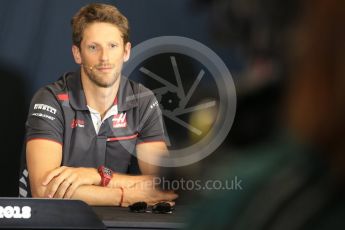 World © Octane Photographic Ltd. Formula 1 – Monaco GP –Drivers Press Conference. Haas F1 Team – Romain Grosjean. Monte-Carlo. Wednesday 23rd May 2018.