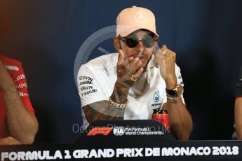 World © Octane Photographic Ltd. Formula 1 – Monaco GP –Drivers Press Conference. Mercedes AMG Petronas Motorsport - Lewis Hamilton. Monte-Carlo. Wednesday 23rd May 2018.