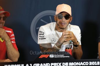 World © Octane Photographic Ltd. Formula 1 – Monaco GP –Drivers Press Conference. Mercedes AMG Petronas Motorsport - Lewis Hamilton. Monte-Carlo. Wednesday 23rd May 2018.