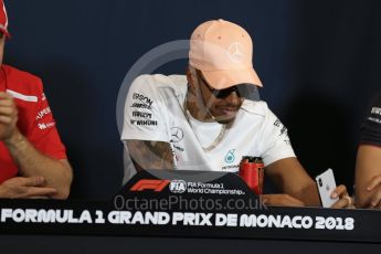 World © Octane Photographic Ltd. Formula 1 – Monaco GP –Drivers Press Conference. Mercedes AMG Petronas Motorsport - Lewis Hamilton. Monte-Carlo. Wednesday 23rd May 2018.