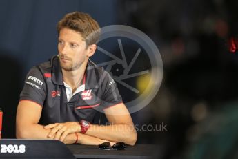 World © Octane Photographic Ltd. Formula 1 – Monaco GP –Drivers Press Conference. Haas F1 Team – Romain Grosjean. Monte-Carlo. Wednesday 23rd May 2018.