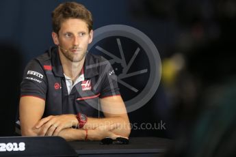 World © Octane Photographic Ltd. Formula 1 – Monaco GP –Drivers Press Conference. Haas F1 Team – Romain Grosjean. Monte-Carlo. Wednesday 23rd May 2018.