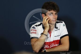 World © Octane Photographic Ltd. Formula 1 – Monaco GP –Drivers Press Conference. Haas F1 Team –Alfa Romeo Sauber F1 Team – Charles Leclerc. Monte-Carlo. Wednesday 23rd May 2018.