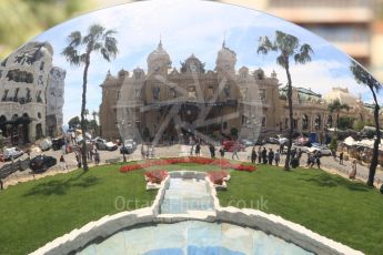 World © Octane Photographic Ltd. Formula 1 – Monaco GP - Setup. Reflection of the Casino. Monte-Carlo. Wednesday 23rd May 2018.