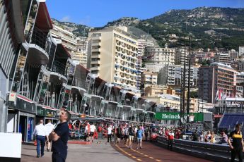World © Octane Photographic Ltd. Formula 1 – Monaco GP - Setup. New pit boxes. Monte-Carlo. Wednesday 23rd May 2018.