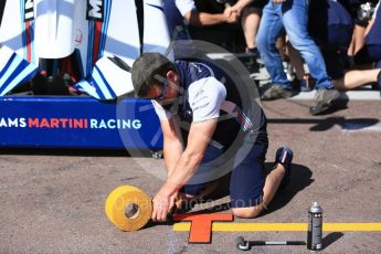 World © Octane Photographic Ltd. Formula 1 – Monaco GP - Setup. Williams Martini Racing FW41. Monte-Carlo. Wednesday 23rd May 2018.