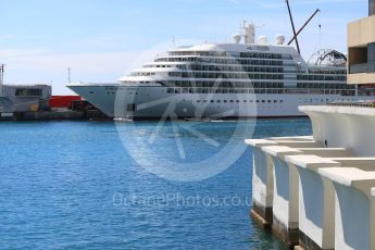 World © Octane Photographic Ltd. Formula 1 – Monaco GP - Setup. Seabourn Odyssey in harbour. Monte-Carlo. Wednesday 23rd May 2018.