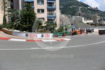 World © Octane Photographic Ltd. Formula 1 – Monaco GP - Setup. Fairmont Hotel hairpin corner. Monte-Carlo. Wednesday 23rd May 2018.