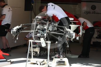 World © Octane Photographic Ltd. Formula 1 – Monaco GP - Setup. Alfa Romeo Sauber F1 Team C37. Monte-Carlo. Wednesday 23rd May 2018.