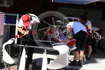 World © Octane Photographic Ltd. Formula 1 – Monaco GP - Setup. Alfa Romeo Sauber F1 Team C37. Monte-Carlo. Wednesday 23rd May 2018.