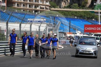 World © Octane Photographic Ltd. Formula 1 – Monaco GP - Track Walk. Scuderia Toro Rosso STR13 – Pierre Gasly. Monte-Carlo. Wednesday 23rd May 2018.