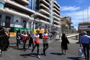 World © Octane Photographic Ltd. Formula 1 – Monaco GP - Track Walk. Alfa Romeo Sauber F1 Team C37 – Charles Leclerc. Monte-Carlo. Wednesday 23rd May 2018.