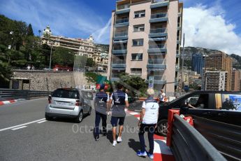 World © Octane Photographic Ltd. Formula 1 – Monaco GP - Track Walk. Williams Martini Racing FW41 – Lance Stroll. Monte-Carlo. Wednesday 23rd May 2018.