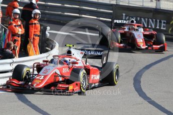 World © Octane Photographic Ltd. FIA Formula 2 (F2) – Monaco GP - Practice. Prema Powerteam - Nyck de Vries and Sean Gelael. Monte Carlo. Thursday 24th May 2018.