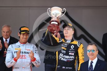 World © Octane Photographic Ltd. FIA Formula 2 (F2) – Monaco GP - Race 1 Podium. Russian Time - Artem Markelov. Monte Carlo. Friday 25th May 2018