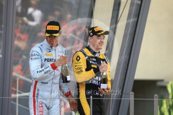 World © Octane Photographic Ltd. FIA Formula 2 (F2) – Monaco GP - Race 1 Podium. Russian Time - Artem Markelov, Prema Powerteam - Sean Gelael. Monte Carlo. Friday 25th May 2018