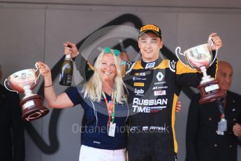 World © Octane Photographic Ltd. FIA Formula 2 (F2) – Monaco GP - Race 1 Podium. Russian Time - Artem Markelov. Monte Carlo. Friday 25th May 2018
