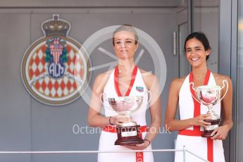 World © Octane Photographic Ltd. FIA Formula 2 (F2) – Monaco GP - Race 1 - Podium. Podium Girls. Monte Carlo. Friday 25th May 2018