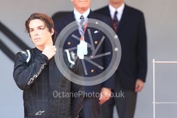 World © Octane Photographic Ltd. FIA Formula 2 (F2) – Monaco GP - Race 1 - Podium. MP Motorsport - Roberto Merhi. Monte Carlo. Friday 25th May 2018.