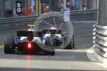 World © Octane Photographic Ltd. FIA Formula 2 (F2) – Monaco GP - Race 2. Trident - Arjun Maini and Santino Ferrucci. Monte Carlo. Saturday 26th May 2018.