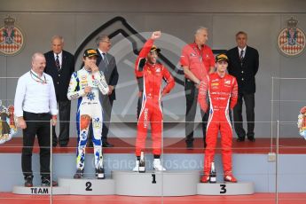 World © Octane Photographic Ltd. FIA Formula 2 (F2) – Monaco GP - Race 2. Charouz - Antonio Fuoco and Louis Delatraz and Carlin - Lando Norris. Monte Carlo. Saturday 26th May 2018.
