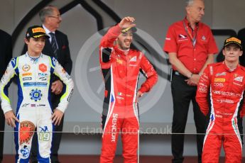 World © Octane Photographic Ltd. FIA Formula 2 (F2) – Monaco GP - Race 2. Charouz - Antonio Fuoco and Louis Delatraz and Carlin - Lando Norris. Monte Carlo. Saturday 26th May 2018.