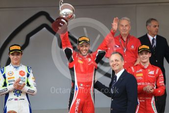 World © Octane Photographic Ltd. FIA Formula 2 (F2) – Monaco GP - Race 2. Charouz - Antonio Fuoco and Louis Delatraz and Carlin - Lando Norris. Monte Carlo. Saturday 26th May 2018.