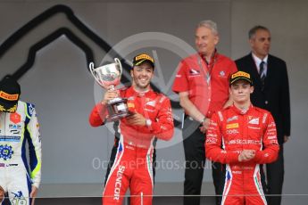 World © Octane Photographic Ltd. FIA Formula 2 (F2) – Monaco GP - Race 2. Charouz - Antonio Fuoco and Louis Delatraz and Carlin - Lando Norris. Monte Carlo. Saturday 26th May 2018.