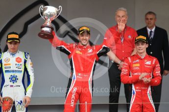 World © Octane Photographic Ltd. FIA Formula 2 (F2) – Monaco GP - Race 2. Charouz - Antonio Fuoco and Louis Delatraz and Carlin - Lando Norris. Monte Carlo. Saturday 26th May 2018.