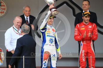World © Octane Photographic Ltd. FIA Formula 2 (F2) – Monaco GP - Race 2. Charouz - Antonio Fuoco and Carlin - Lando Norris. Monte Carlo. Saturday 26th May 2018.