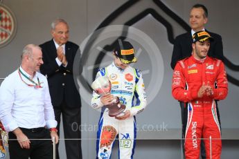 World © Octane Photographic Ltd. FIA Formula 2 (F2) – Monaco GP - Race 2. Charouz - Antonio Fuoco and Carlin - Lando Norris. Monte Carlo. Saturday 26th May 2018.