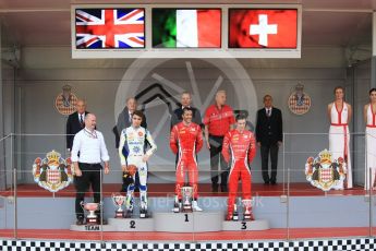 World © Octane Photographic Ltd. FIA Formula 2 (F2) – Monaco GP - Race 2. Charouz - Antonio Fuoco and Louis Delatraz and Carlin - Lando Norris. Monte Carlo. Saturday 26th May 2018.