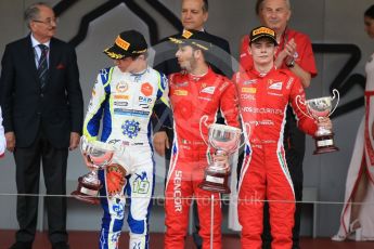 World © Octane Photographic Ltd. FIA Formula 2 (F2) – Monaco GP - Race 2. Charouz - Antonio Fuoco and Louis Delatraz and Carlin - Lando Norris. Monte Carlo. Saturday 26th May 2018.